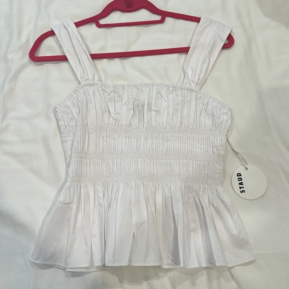 STAUD Ida Cotton Blend Poplin Top *NWT*